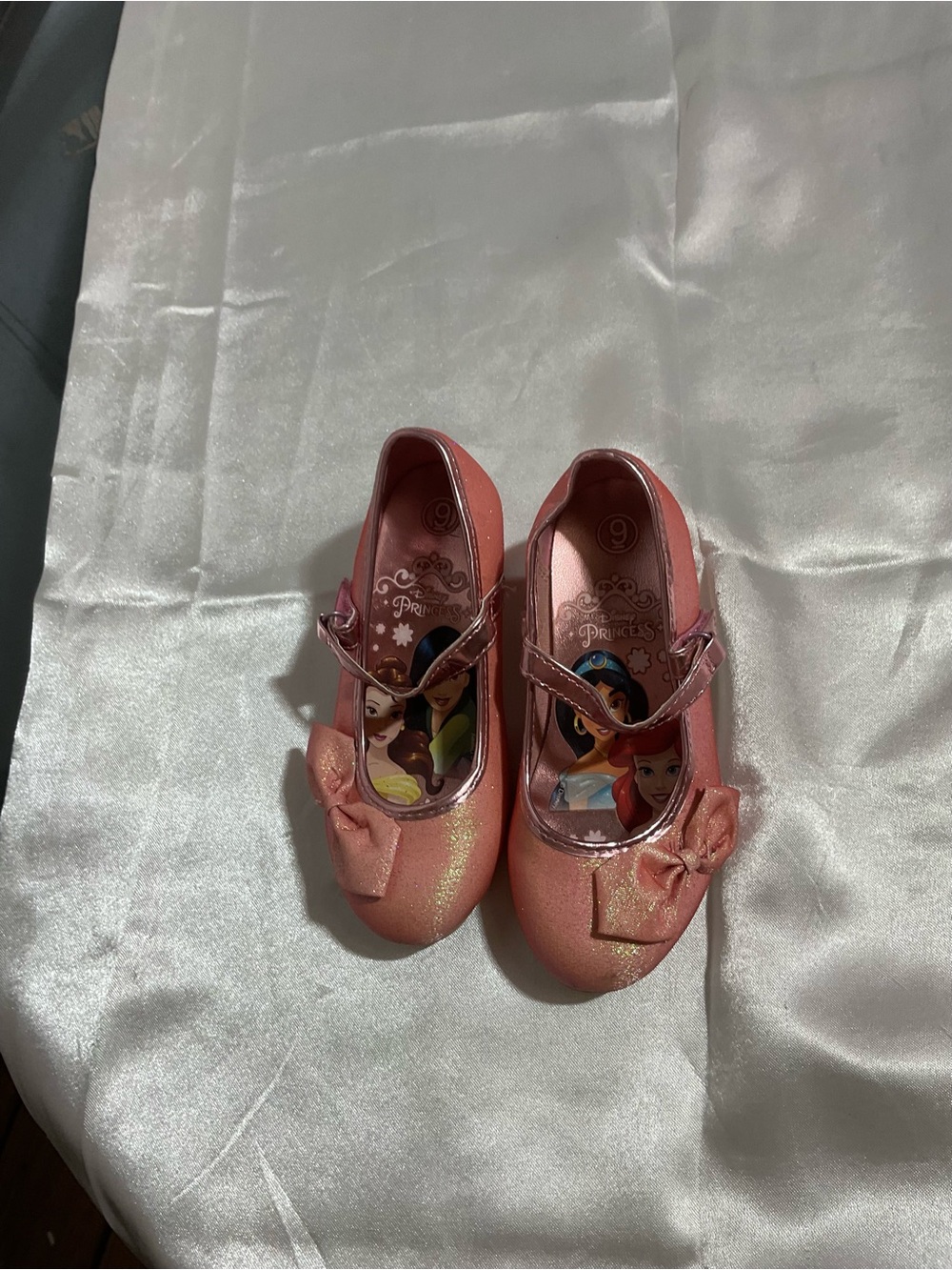 Girls Pink Princess Bow Mary Jane Shoes